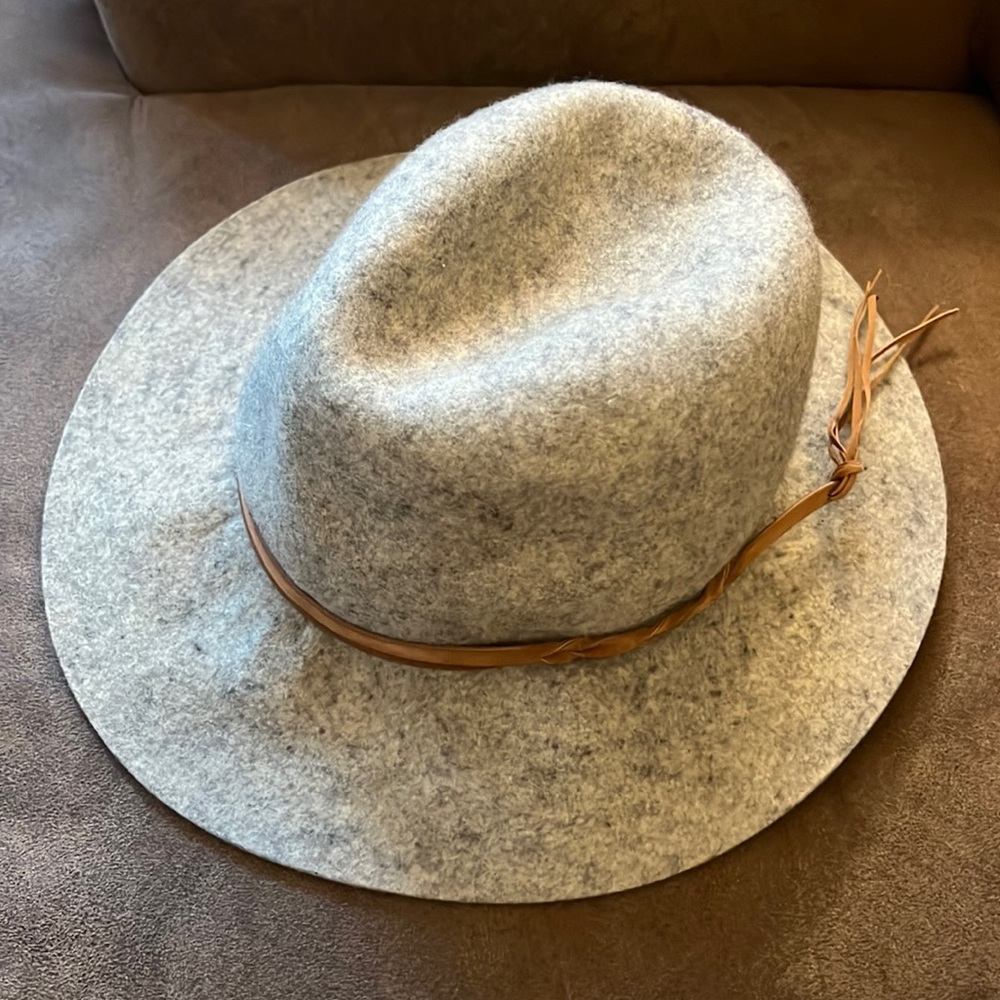 Soft Brimmed Hat with decorative braided faux leather strap